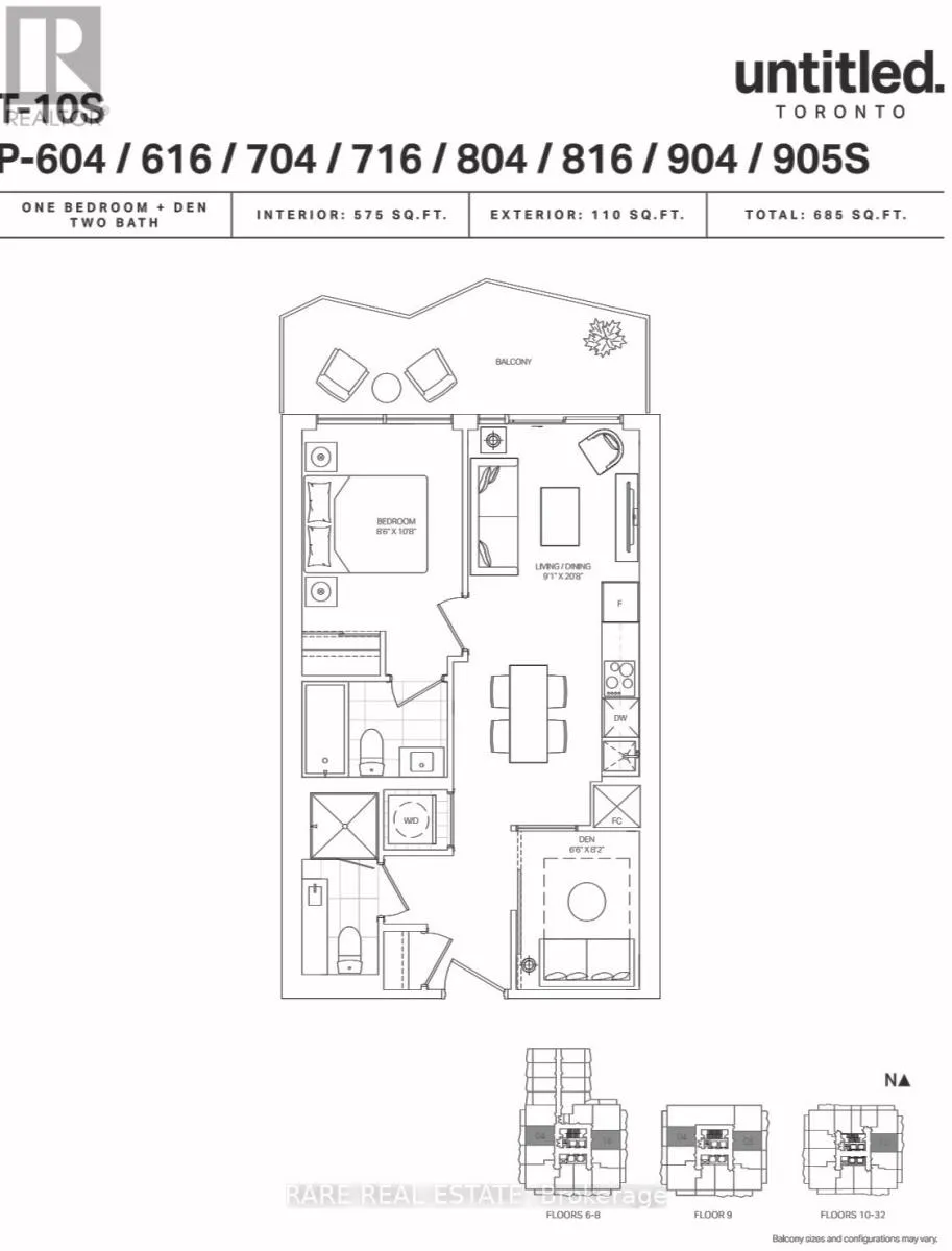 Apartment for rent: 1010 S - 110 Broadway Avenue, Toronto, Ontario M4P 1V7