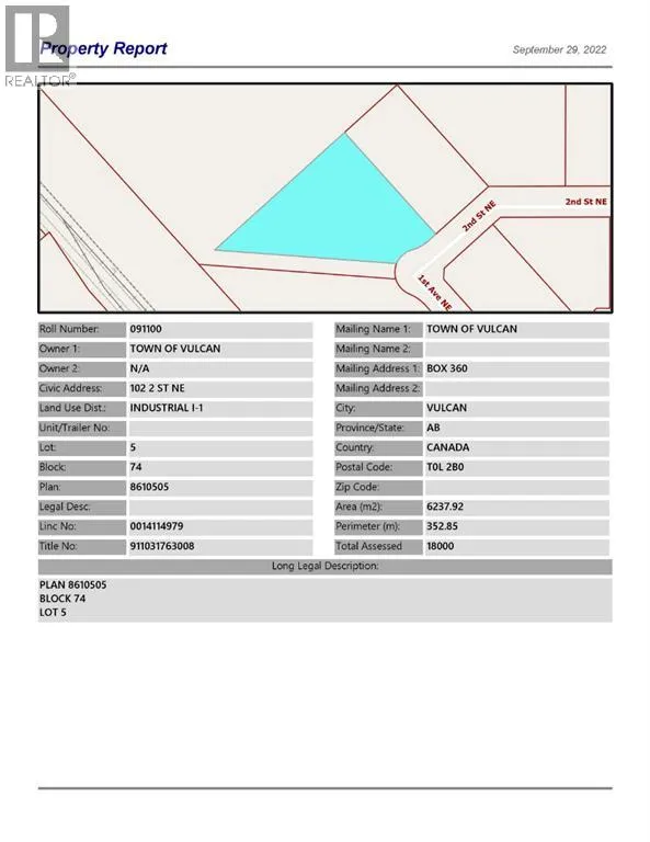 102 2 Street Ne, Vulcan, Alberta T0L 2B0