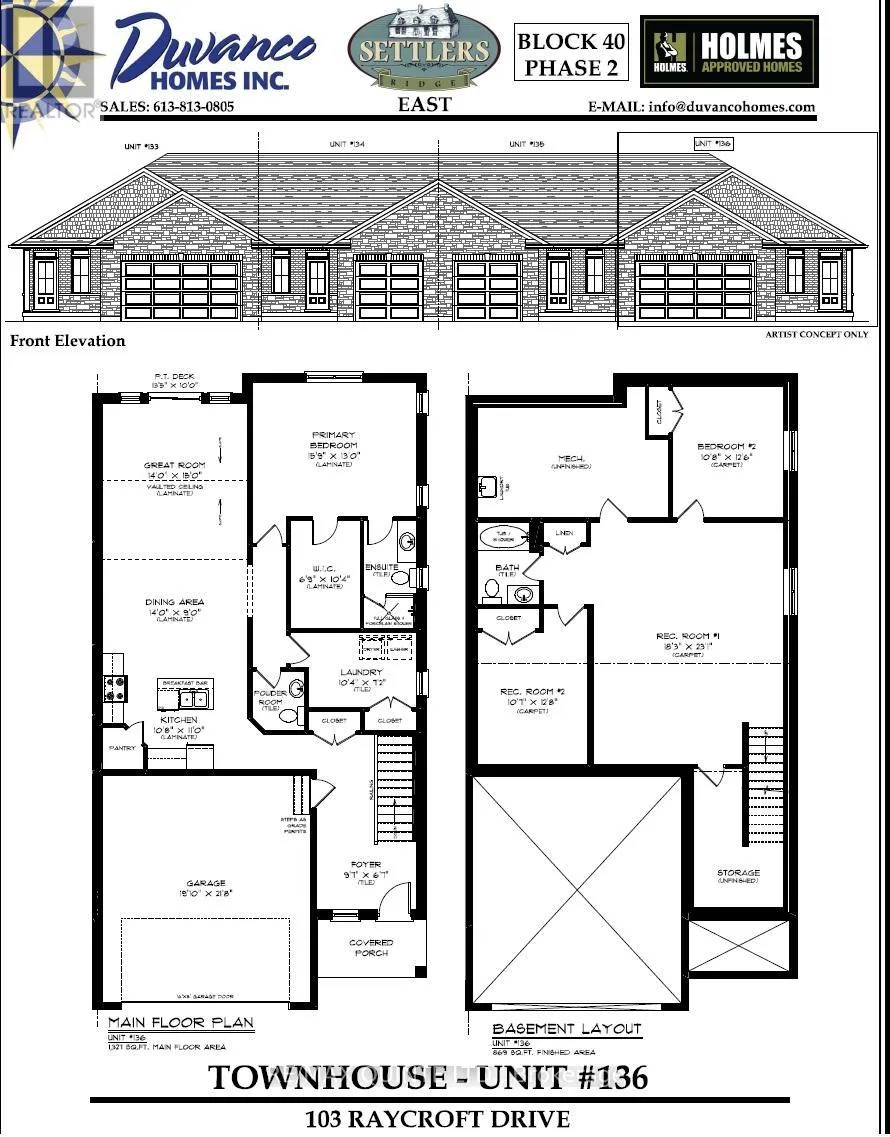 Row / Townhouse for rent: 103 Raycroft Drive, Belleville, Ontario K8N 0R5