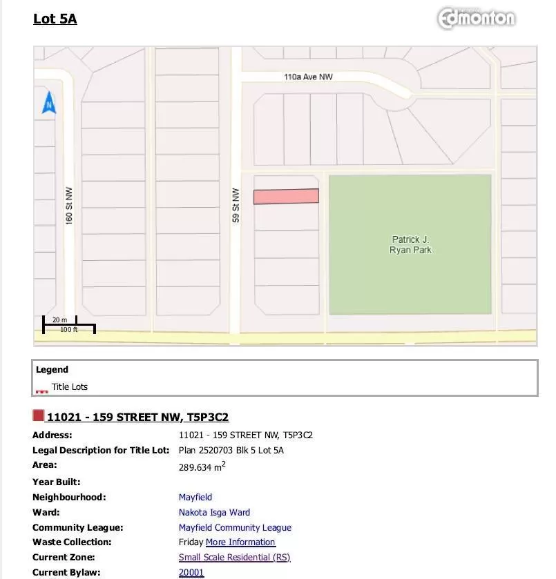 No Building for rent: 11021 159 St Nw, Edmonton, Alberta T5P 3C2
