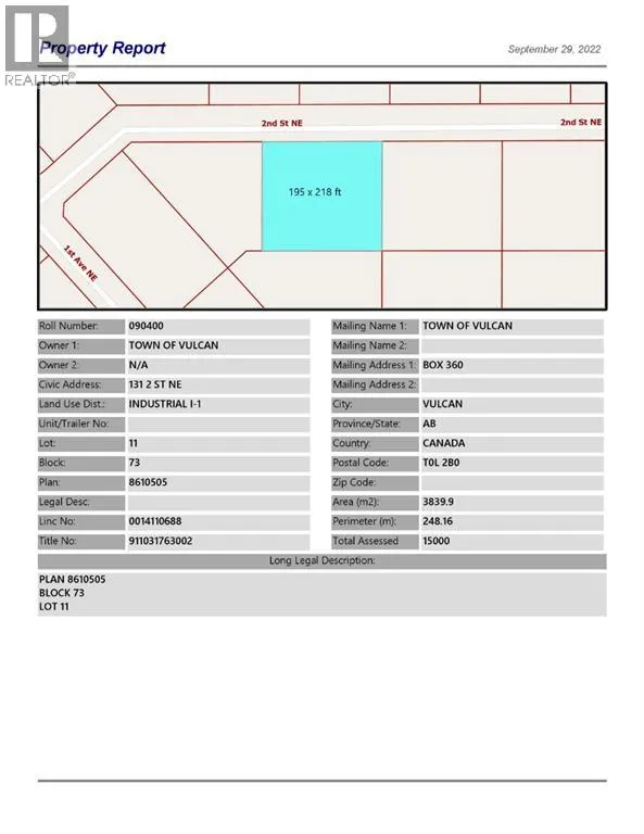 131 2 Street Ne, Vulcan, Alberta T0L 2B0