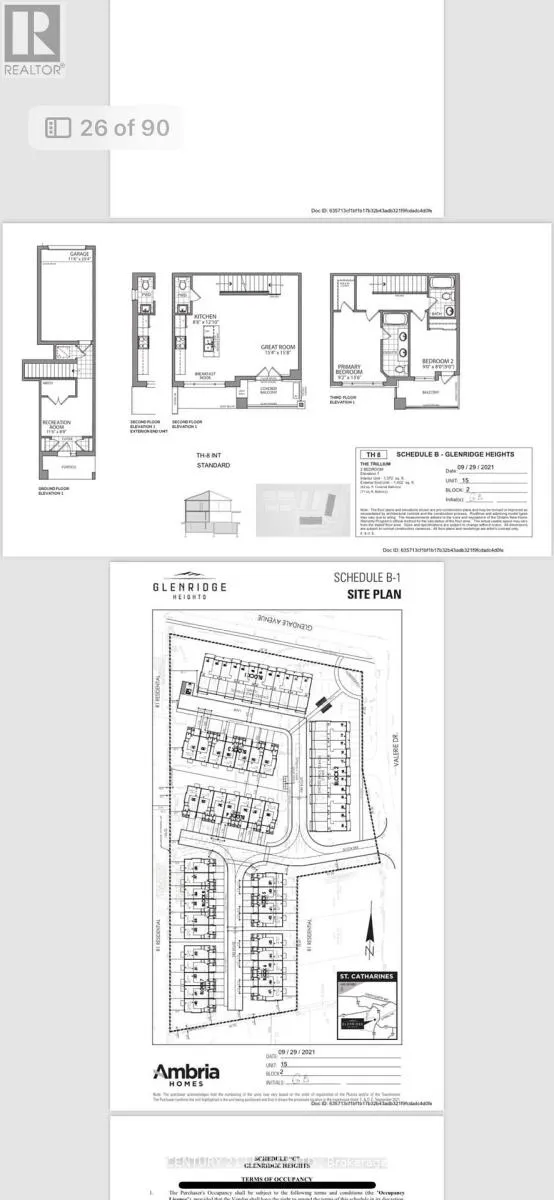 Row / Townhouse for rent: 15 - 20 Sidney Rose Common Street, St. Catharines, Ontario L2B 0B3