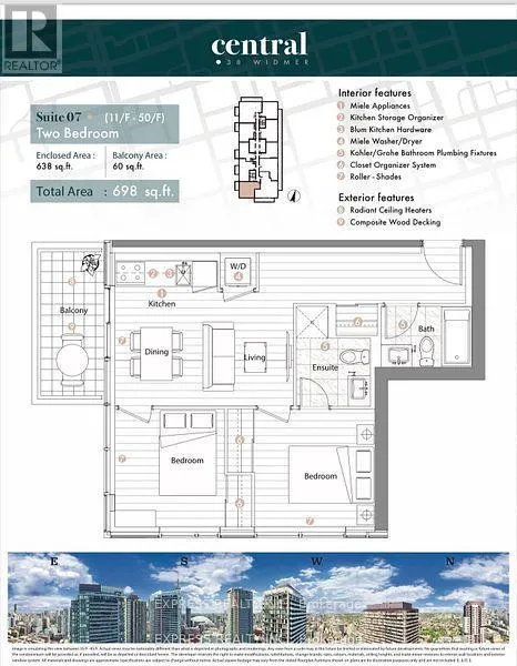 Apartment for rent: 1507 - 38 Widmer Street, Toronto, Ontario M5V 0P7