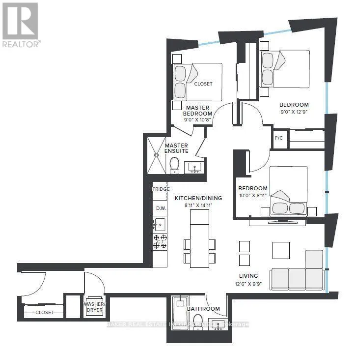 Apartment for rent: 1608 - 181 Mill Street, Toronto, Ontario M5A 1C8