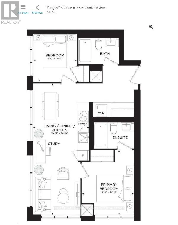 Apartment for rent: 1716 - 8 Wellesley Street W, Toronto, Ontario M4Y 0J5