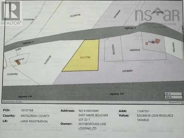 22-1 #4 Highway, East Havre Boucher, Nova Scotia B0H 1P0