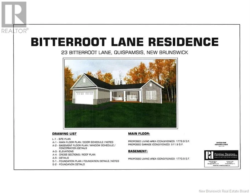 House for rent: 23 Bitterroot Lane, Quispamsis, New Brunswick E2E 0N7