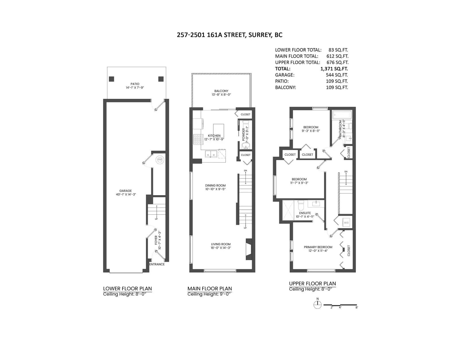 Row / Townhouse for rent: 257 2501 161a Street, Surrey, British Columbia V3Z 7Y6