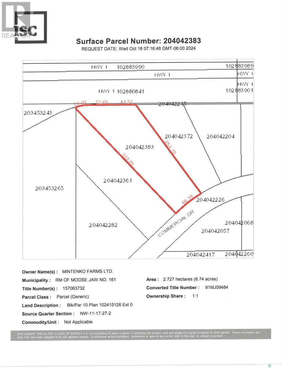 2874 Commercial Drive, Moose Jaw Rm No. 161, Saskatchewan S6H 4P5