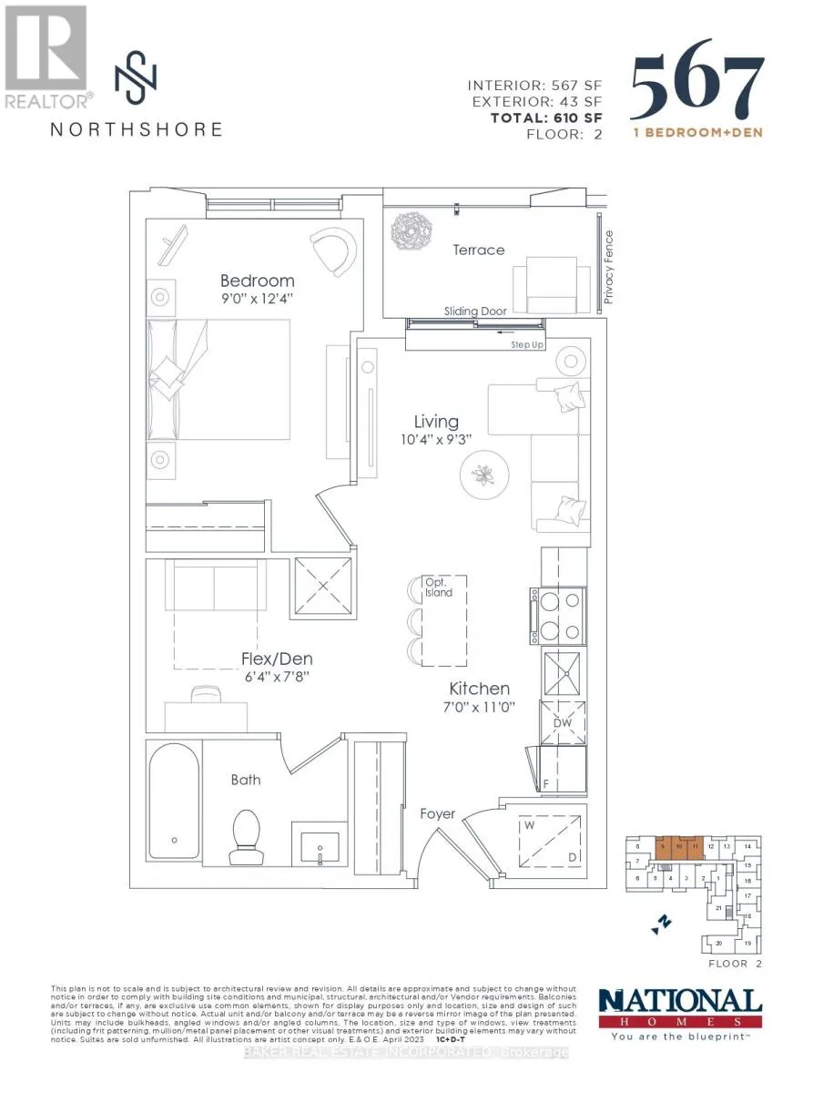 Apartment for rent: 410 - 500 Plains Road E, Burlington, Ontario L7T 2E1