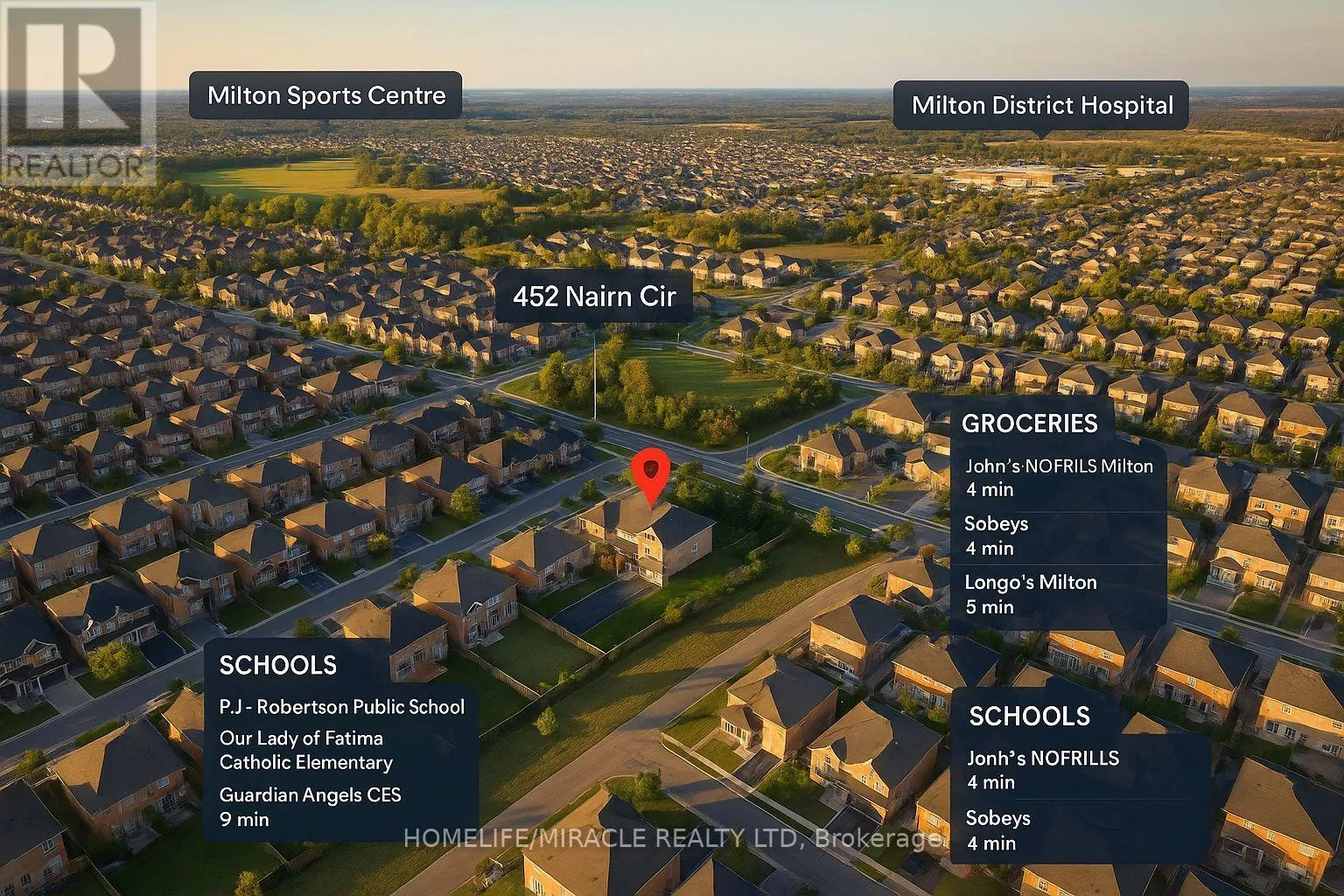 House for rent: 452 Nairn Circle, Milton, Ontario L9T 8A6