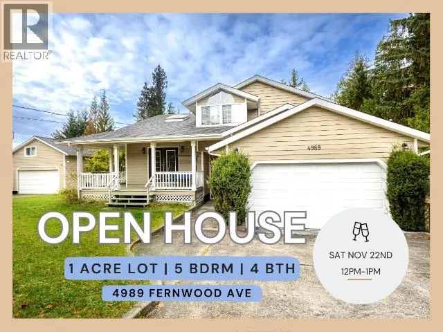 House for rent: 4989 Fernwood Ave, Powell River, British Columbia V8A 3L9