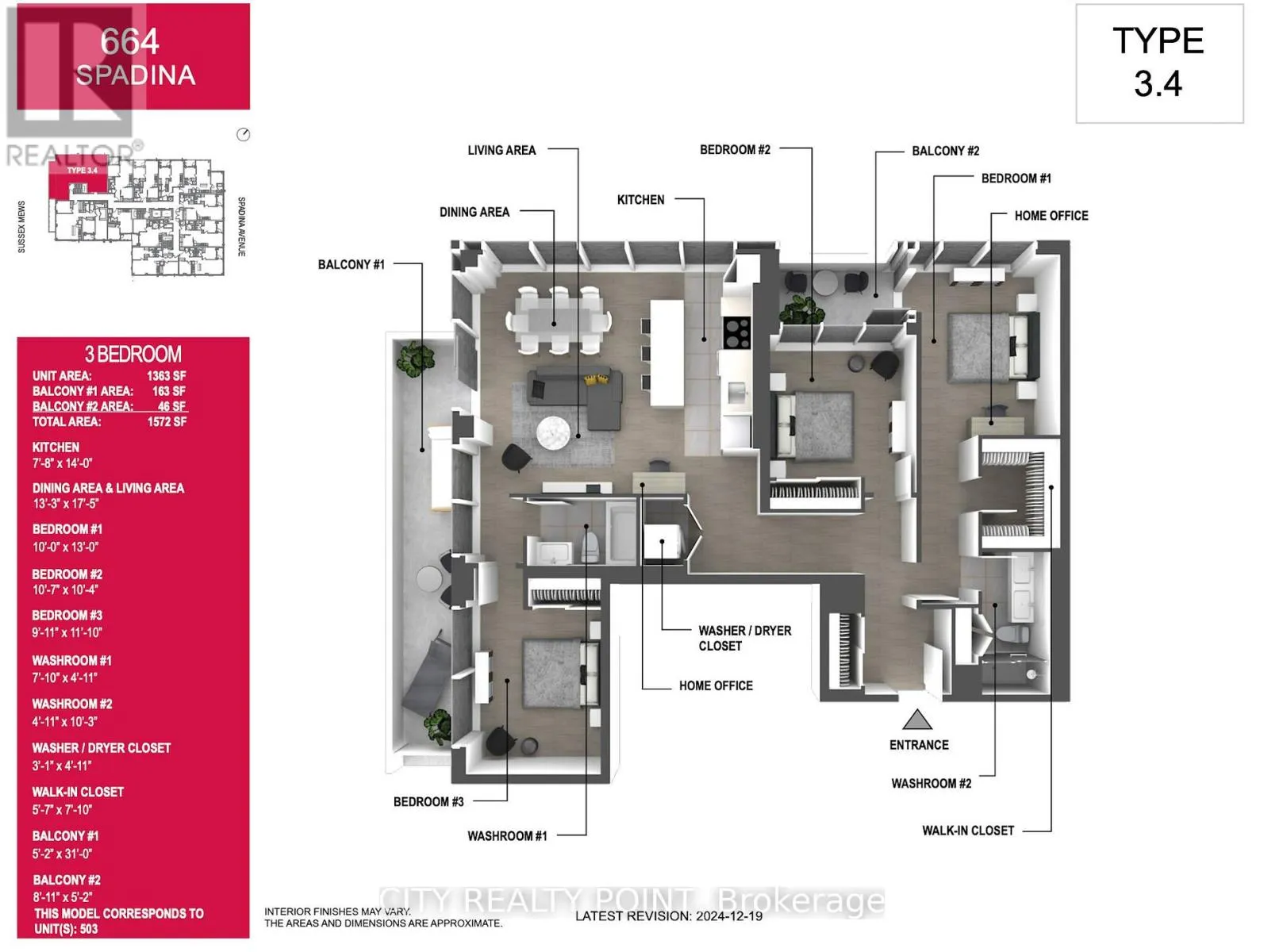 Apartment for rent: 503 - 664 Spadina Avenue, Toronto, Ontario M5S 2H7