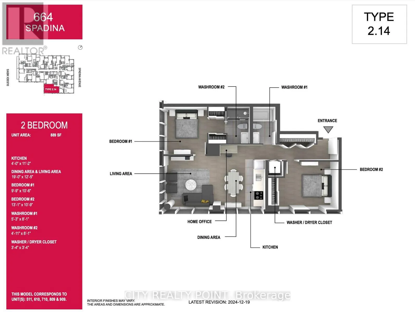 Apartment for rent: 511 - 664 Spadina Avenue, Toronto, Ontario M5S 2H7
