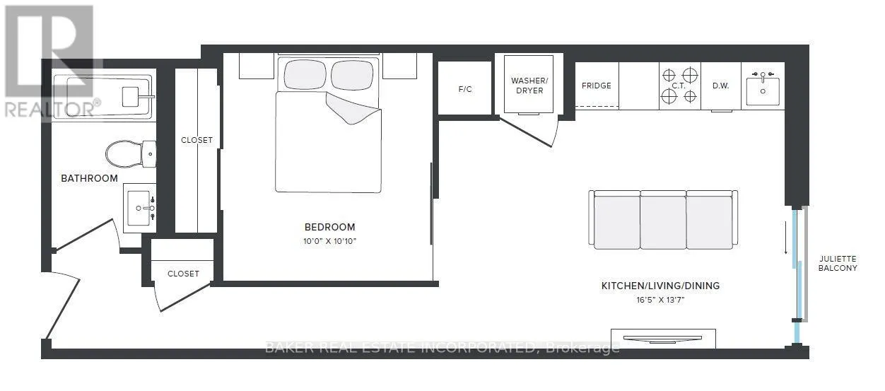 Apartment for rent: 522 - 100 Mill Street, Toronto, Ontario M5A 0Y1