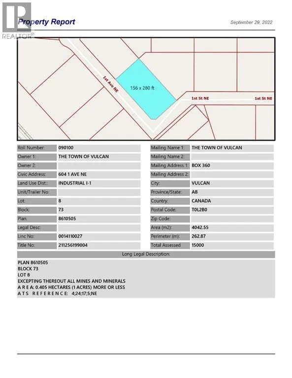 604 1 Avenue Ne, Vulcan, Alberta T0L 2B0