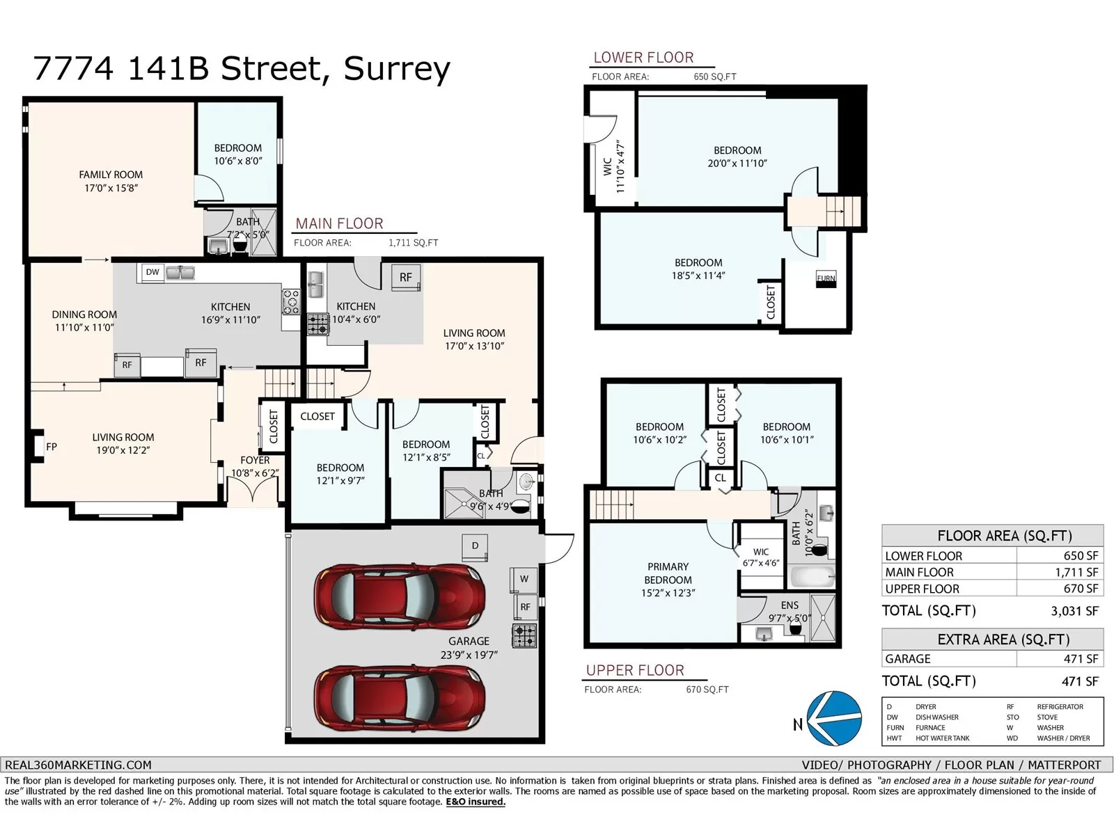 House for rent: 7774 141b Street, Surrey, British Columbia V3W 6J7