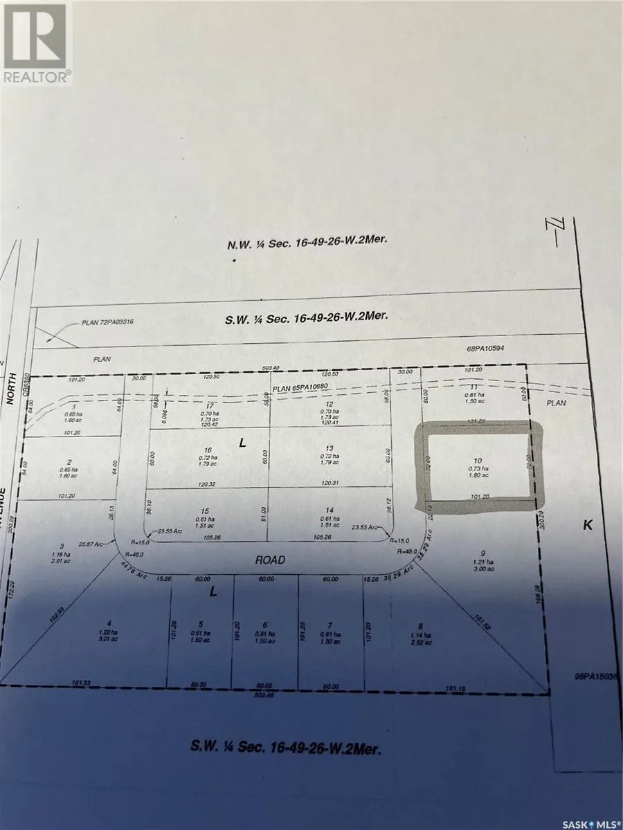 Unknown for rent: Lot 10 Robertson Crescent, Buckland Rm No. 491, Saskatchewan S6V 5R3