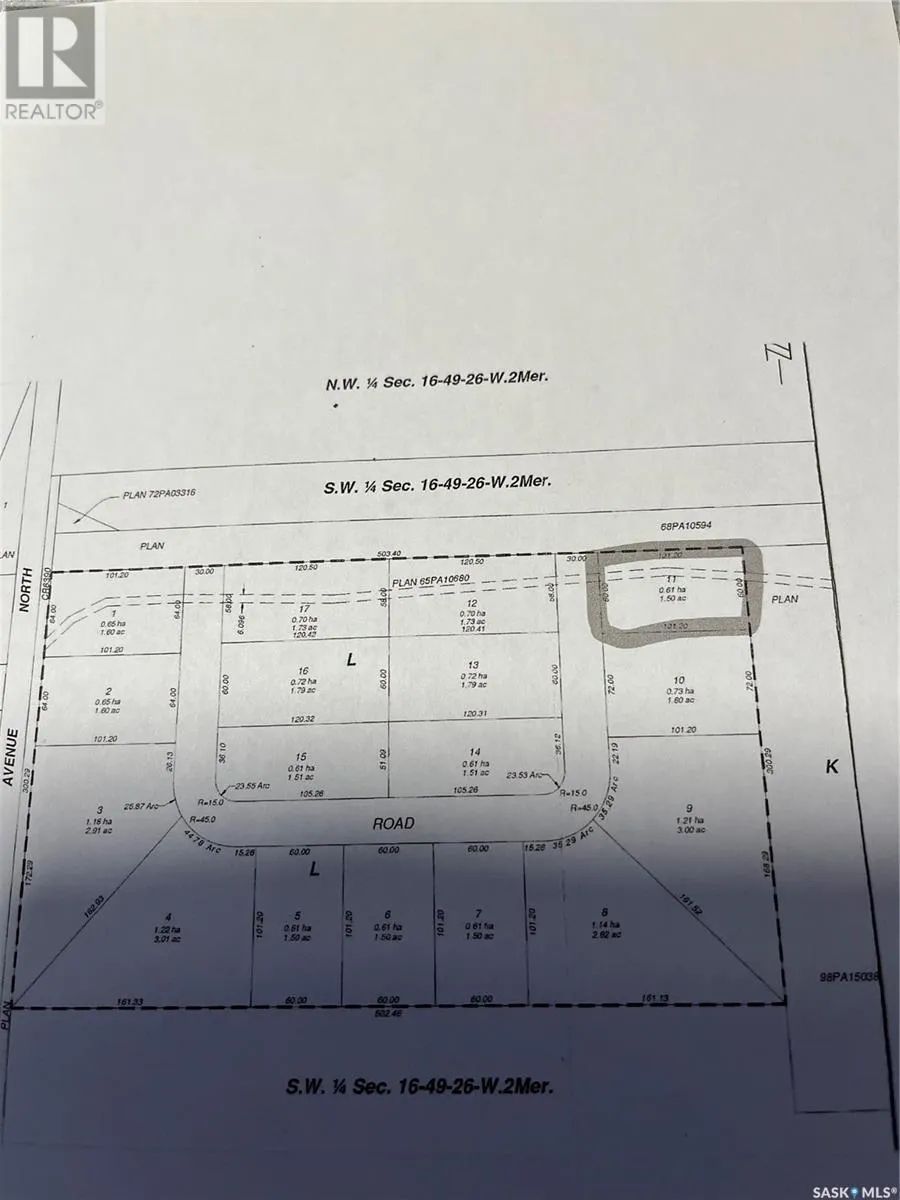 Unknown for rent: Lot 11 Robertson Crescent, Buckland Rm No. 491, Saskatchewan S6V 5R3
