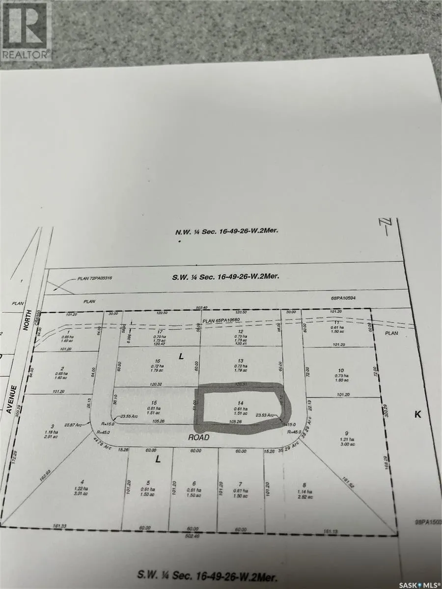 Unknown for rent: Lot 14 Robertson Crescent, Buckland Rm No. 491, Saskatchewan S6V 5R3