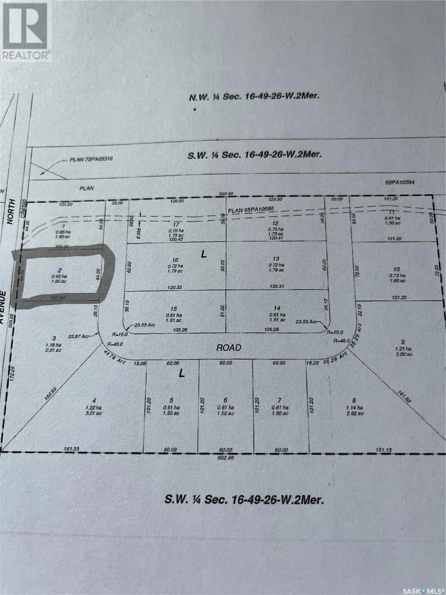 Unknown for rent: Lot 2 Robertson Crescent, Buckland Rm No. 491, Saskatchewan S6V 5R3