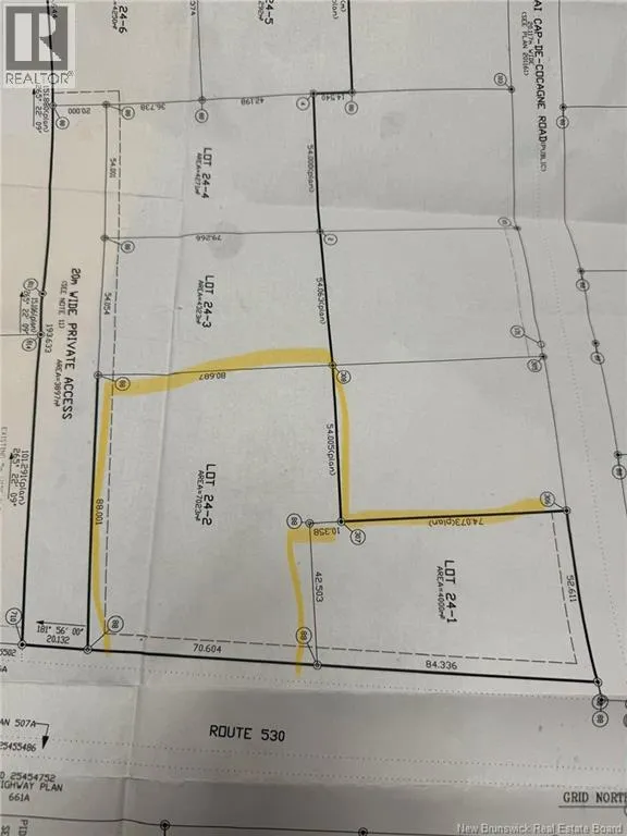 Lot 24-2 Route 530, Cap-De-Cocagne, New Brunswick E4R 5N6