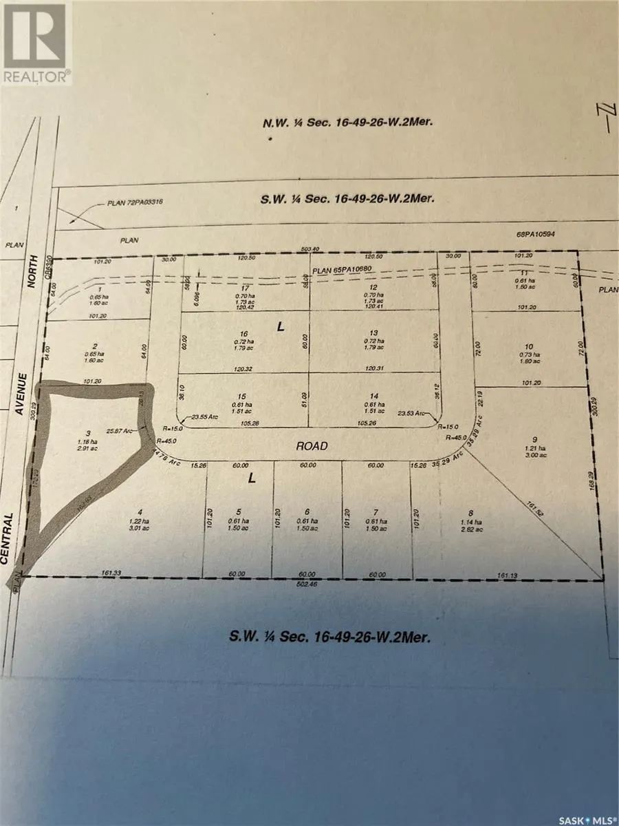 Unknown for rent: Lot 3 Robertson Crescent, Buckland Rm No. 491, Saskatchewan S6V 5R3