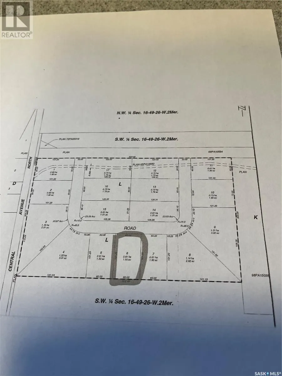 Unknown for rent: Lot 6 Robertson Crescent, Buckland Rm No. 491, Saskatchewan S6V 5R3