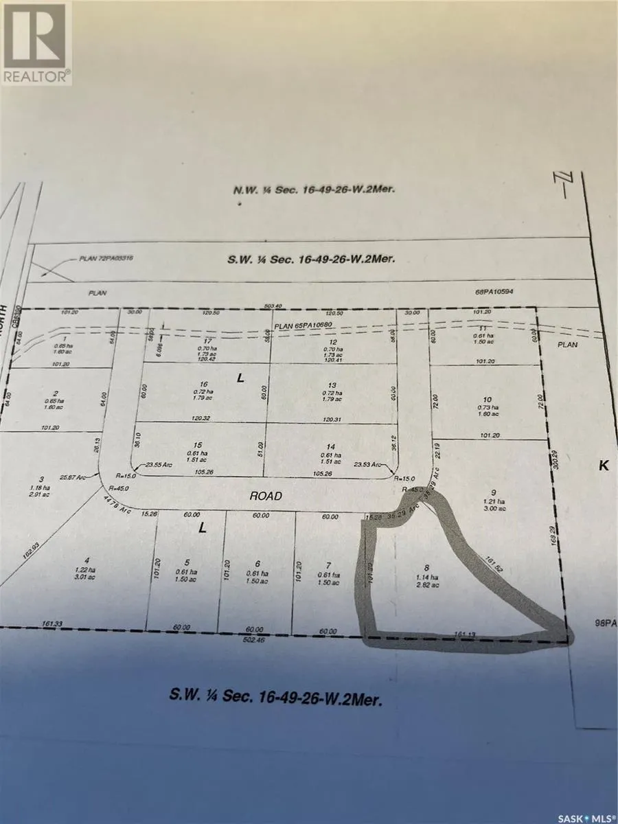 Unknown for rent: Lot 8 Robertson Crescent, Buckland Rm No. 491, Saskatchewan S6V 5R3