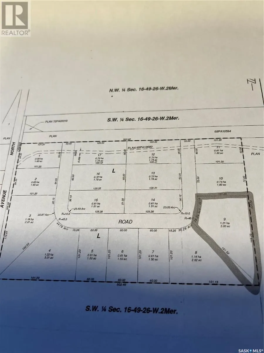 Unknown for rent: Lot 9 Robertson Crescent, Buckland Rm No. 491, Saskatchewan S6V 5R3