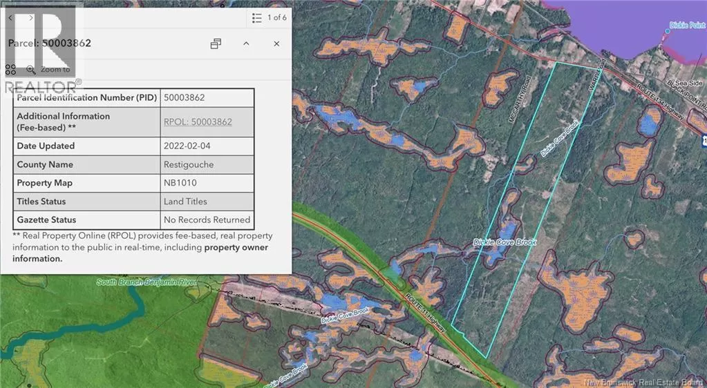 Lot Route 134, Sea Side, New Brunswick E8G 1T3