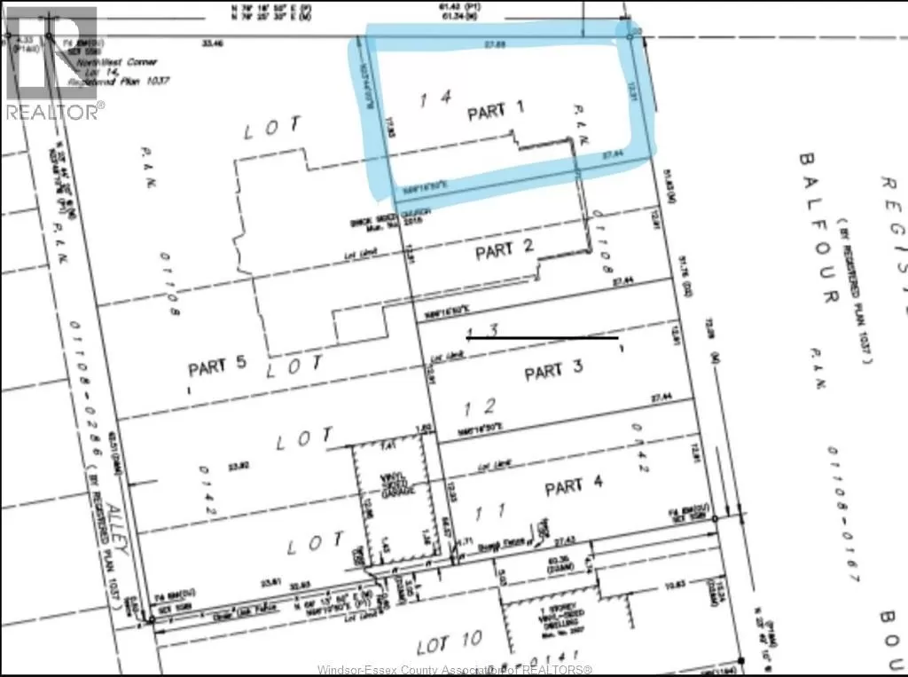 No Building for rent: V/l Balfour Unit# Pt 1, Windsor, Ontario N8T 2S6