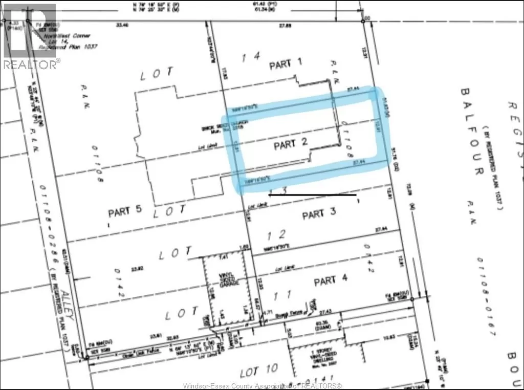 No Building for rent: V/l Balfour Unit# Pt 2, Windsor, Ontario N8T 2S6