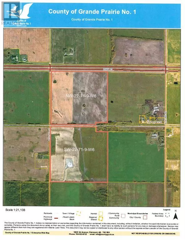 W 1/2 22-71-9-w6 43 Highway, Huallen, Alberta T0H 0C0