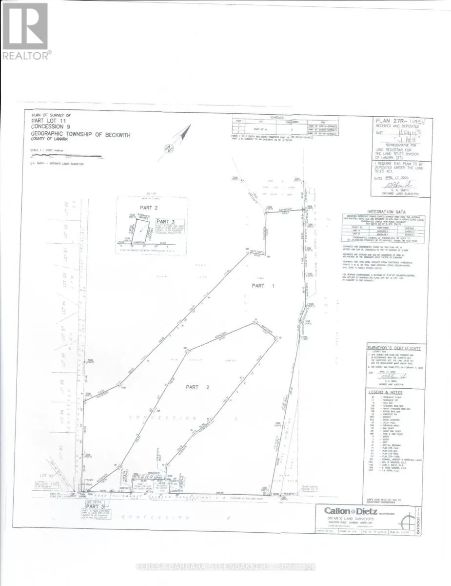 Xxxx Ninth Line W, Beckwith, Ontario K7C 3P2