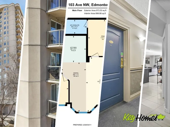 Apartment for sale: #1404 10909 103 AV NW, Edmonton