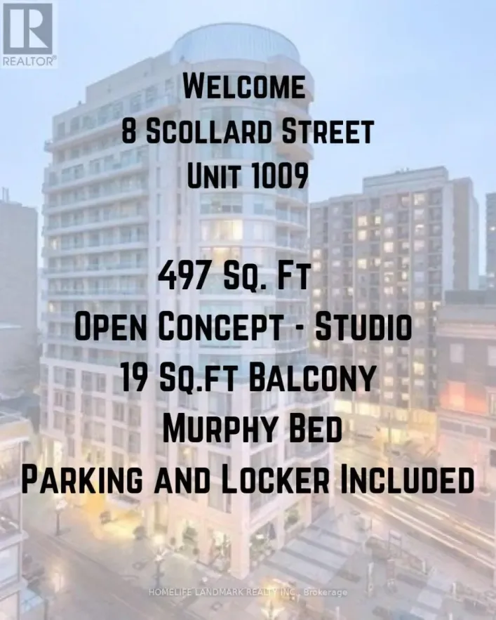1009 - 8 SCOLLARD STREET, Toronto