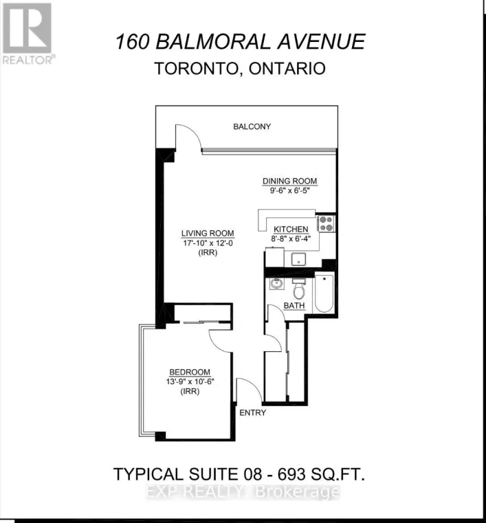 1108 - 160 BALMORAL AVENUE, Toronto