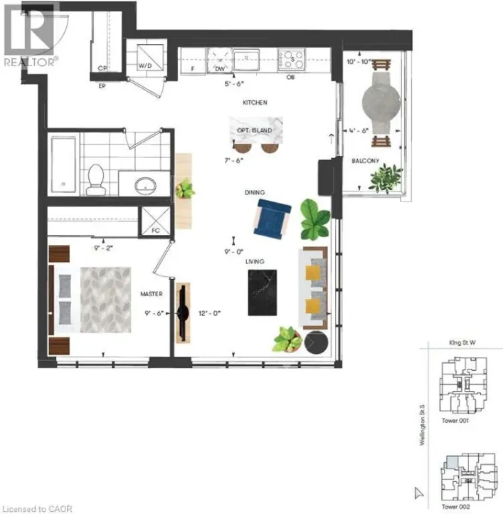 15 WELLINGTON Street Unit# 2012, Kitchener