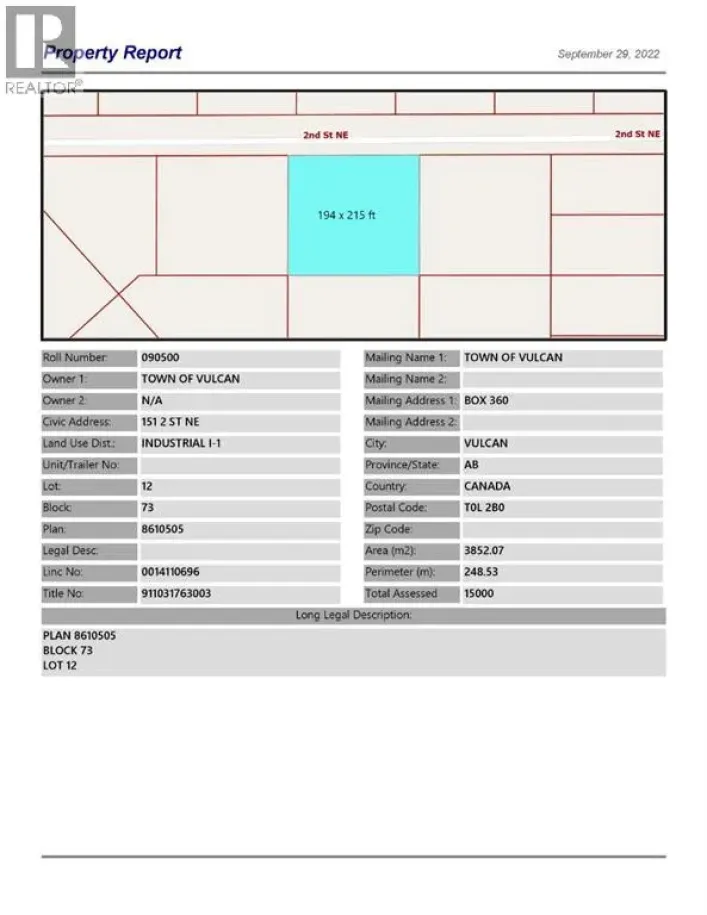 151 2 Street NE, Vulcan