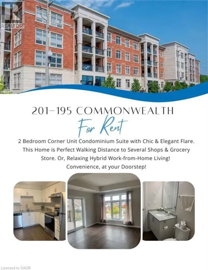 195 COMMONWEALTH Street Unit# 201, Kitchener