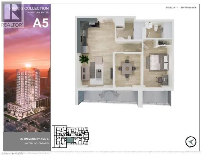 20 UNIVERSITY Avenue E Unit# 1106, Waterloo