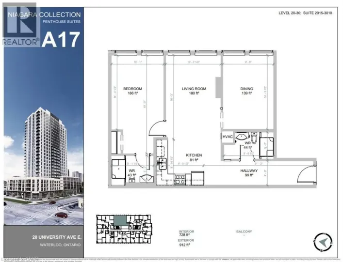 20 UNIVERSITY Avenue E Unit# 3010, Waterloo