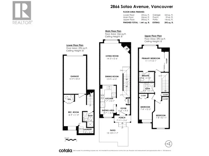 Row / Townhouse for sale: 2866 SOTAO AVENUE, Vancouver