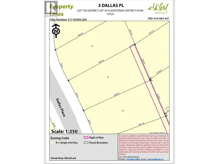 3 DALLAS Place, Elkford