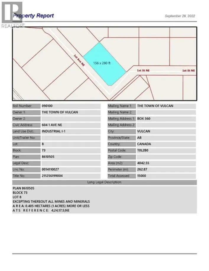 604 1 Avenue NE, Vulcan