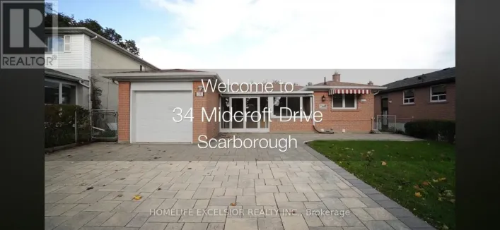 House for rent: BASEMENT - 34 MIDCROFT DRIVE, Toronto