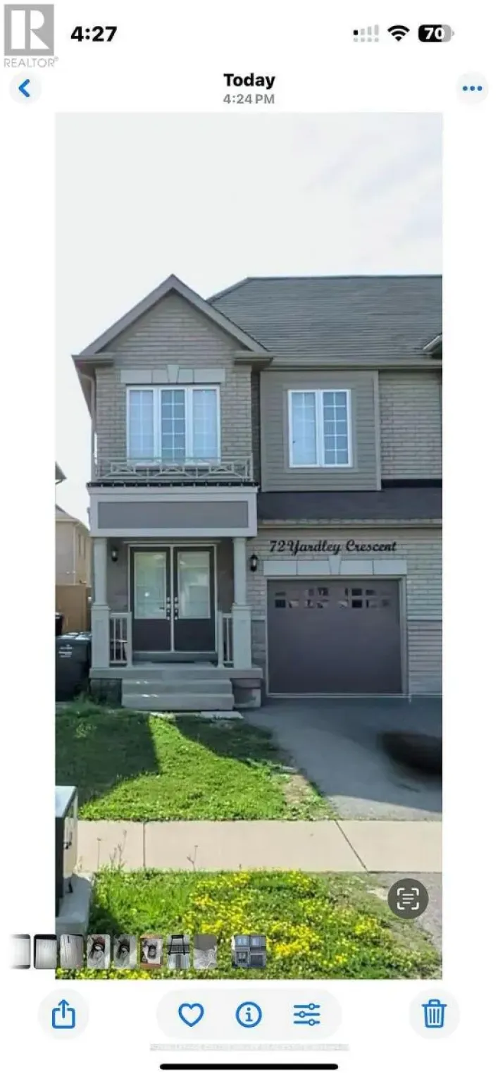 House for rent: BASEMENT - 72 YARDLEY CRESCENT, Brampton