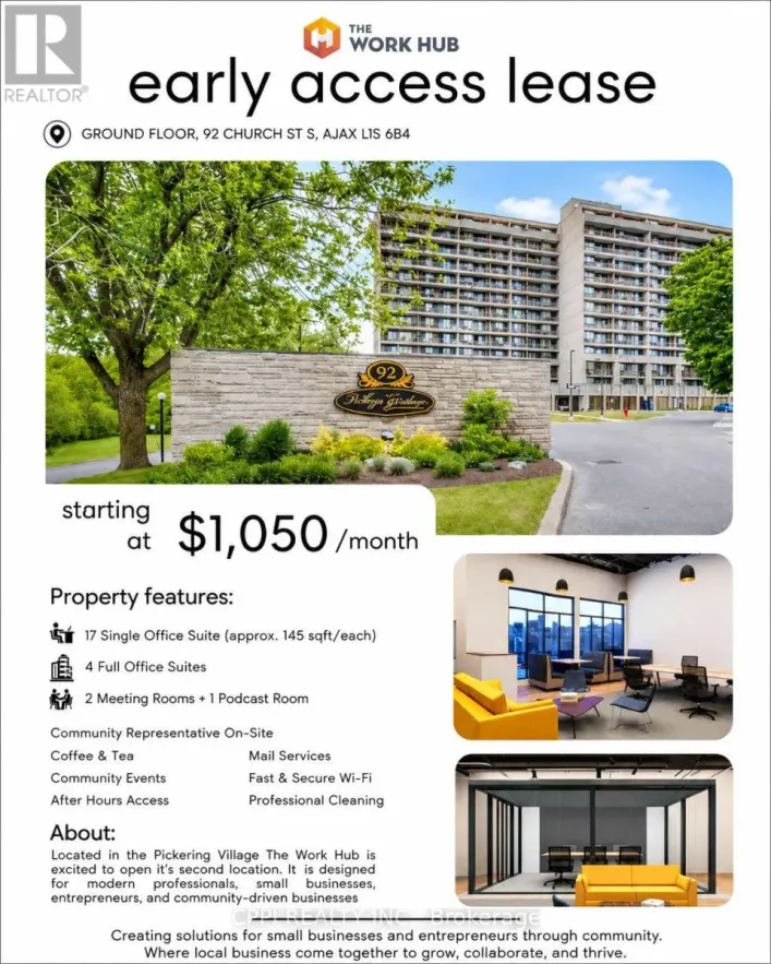 INTERNAL OFFICE - 92 CHURCH STREET S, Ajax